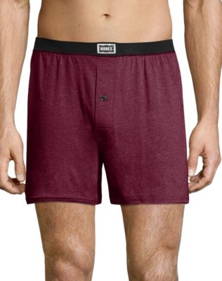 Hanes Men's 1901 Heritage Dyed Knit Boxers Assorted 4-Pack