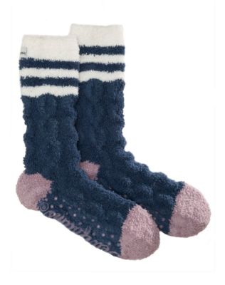 Dearfoams Women's Cable Knit Cozy Slipper Sock | Hanes