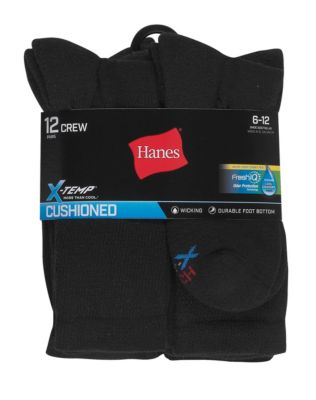 Hanes Men's FreshIQ® X-Temp® Active Cool® Crew Socks 12-Pack | Hanes