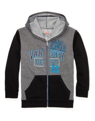 Hanes Boys' Graphic Fleece Colorblock Full Zip Hoodie