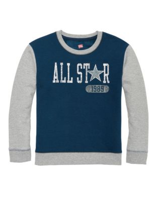 Hanes Boys' Graphic Fleece Colorblocked Sweatshirt
