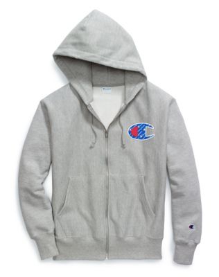 Champion Life® Men's Reverse Weave® Full Zip Hood, Sublimated C Logo