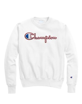 Champion Life® Men's Reverse Weave® Crew, Satin Stitch Script Logo