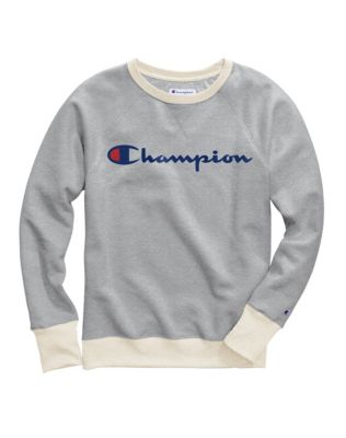 champion women's fleece boyfriend crew sweatshirt