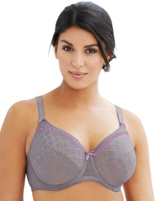 Shape lilac lace tie front bra design