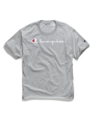 Champion Men's Classic Jersey Ringer Tee, Script Logo