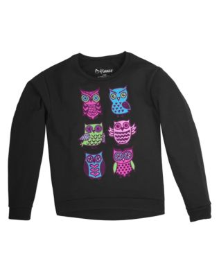 Hanes Girls' High-Low Crewneck Graphic Sweatshirt