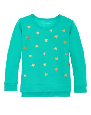Hanes Girls' High-Low Graphic Sweatshirt