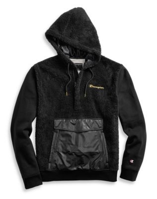 champion hoodie with fur hood