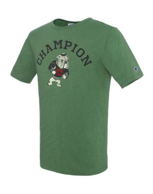 Champion Men's Heritage Slub Tee, Mascot Bulldog
