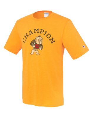 Champion Men's Heritage Slub Tee, Mascot Bulldog