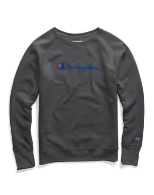 Champion Women's Powerblend® Fleece Boyfriend Crew, Script Logo