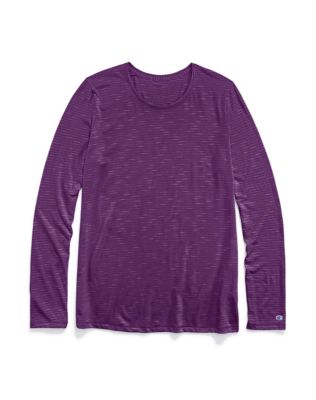 Champion Women's Jersey Long-Sleeve Stripe Tee